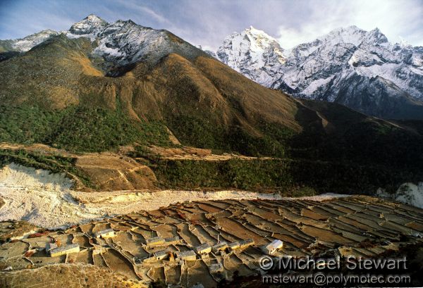 Kangtega and Thamserku from Pangboche